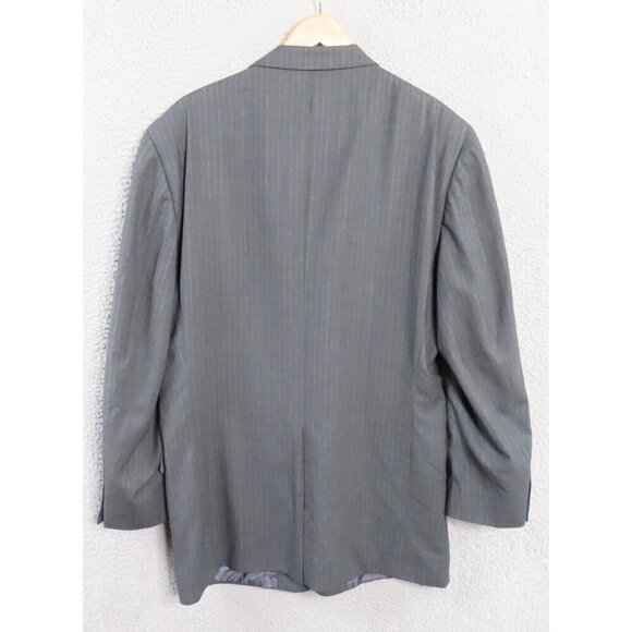 Coppley Ermenegildo Zegna Cloth Custom Blazer Jacket Sports Coat 46L Gray Stripe - Picture 2 of 14